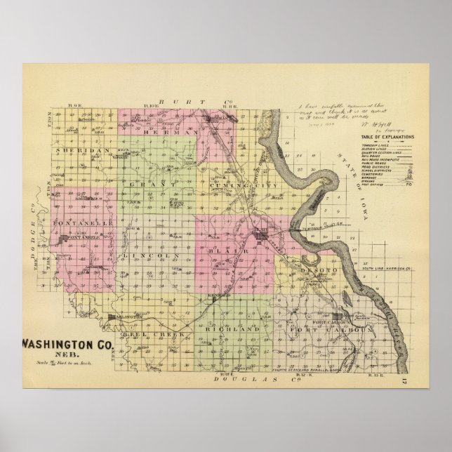 Washington Landkreis, Nebraska Poster (Vorne)
