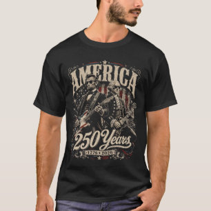 Washington & Lincoln Rocken Amerika zum 250. Jubil T-Shirt