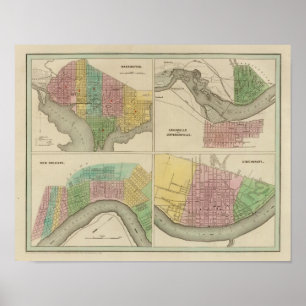 Washington Louisville und Jeffersonville Poster