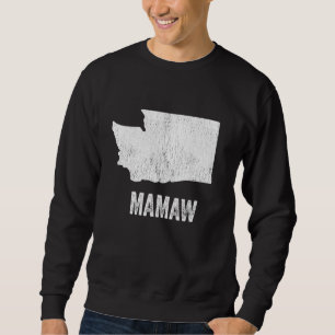 Washington Mamaw Washington Silhouette Staat Coole Sweatshirt