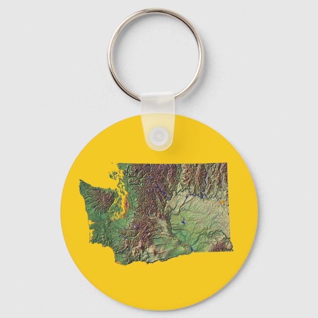 Washington Map Schlüsselanhänger (Vorderseite)