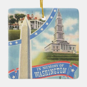 Washington Memory Tribute Keramikornament