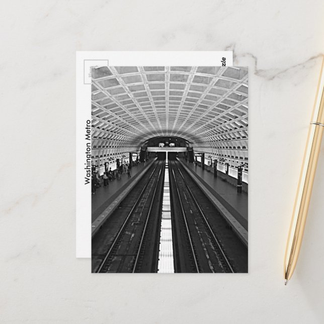 Washington Metro Postkarte (Vorderseite/Rückseite Beispiel)