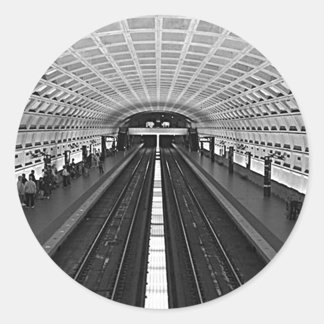 Washington Metro Runder Aufkleber (Vorderseite)