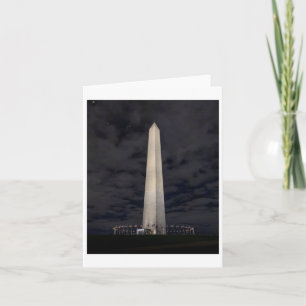 Washington Monument at Night Sticker Karte