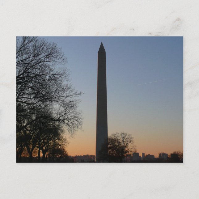 Washington Monument at Sunset in DC Postkarte (Vorderseite)