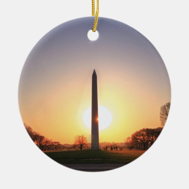 Washington Monument at Sunset Keramikornament (Vorne)