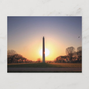 Washington Monument at Sunset Postkarte
