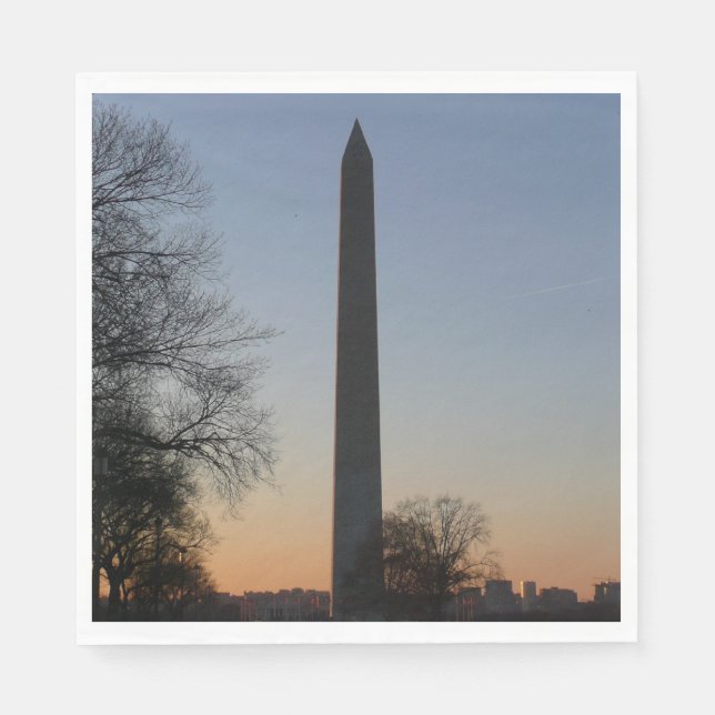 Washington Monument at Sunset Serviette (Vorderseite)