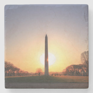 Washington Monument at Sunset Steinuntersetzer