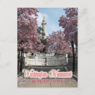 Washington Monument, Baltimore, Maryland Postkarte