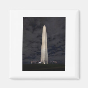 Washington Monument bei Nacht Aufkleber Magnet