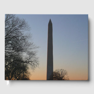 Washington Monument bei Sonnenuntergang in DC Gästebuch