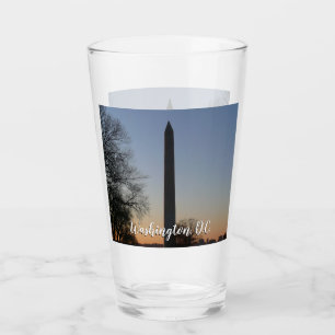 Washington Monument bei Sonnenuntergang in DC Glas