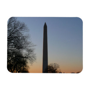 Washington Monument bei Sonnenuntergang in DC Magnet