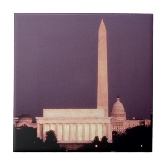Washington-Monument, die Hauptstadt und Jefferson Fliese (Vorderseite)