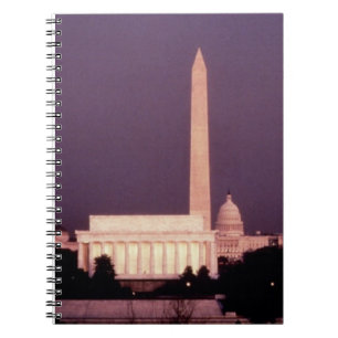 Washington-Monument, die Hauptstadt und Jefferson Notizblock