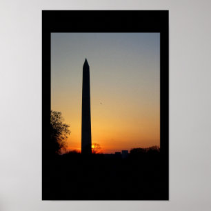 Washington Monument in Dusk Poster