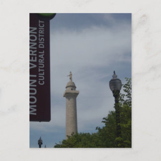 Washington Monument in Mount Vernon Baltimore Postkarte