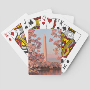 Washington Monument - Kirschblüten Spielkarten