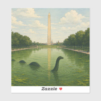 Washington Monument Reflecting Pool mit Loch Ness Aufkleber