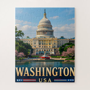 Washington Monument und amerikanische Ikonen Puzzle