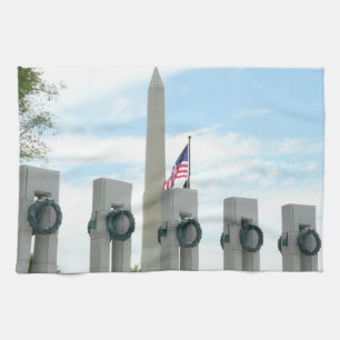 Washington Monument und WWII-Denkmal in DC Küchentuch