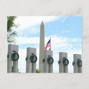 Washington Monument und WWII-Denkmal in DC Postkarte
