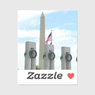 Washington Monument und WWII Memorial in DC Aufkleber