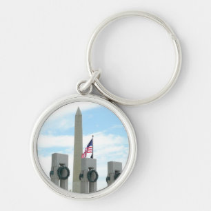 Washington Monument und WWII Memorial in DC Schlüsselanhänger