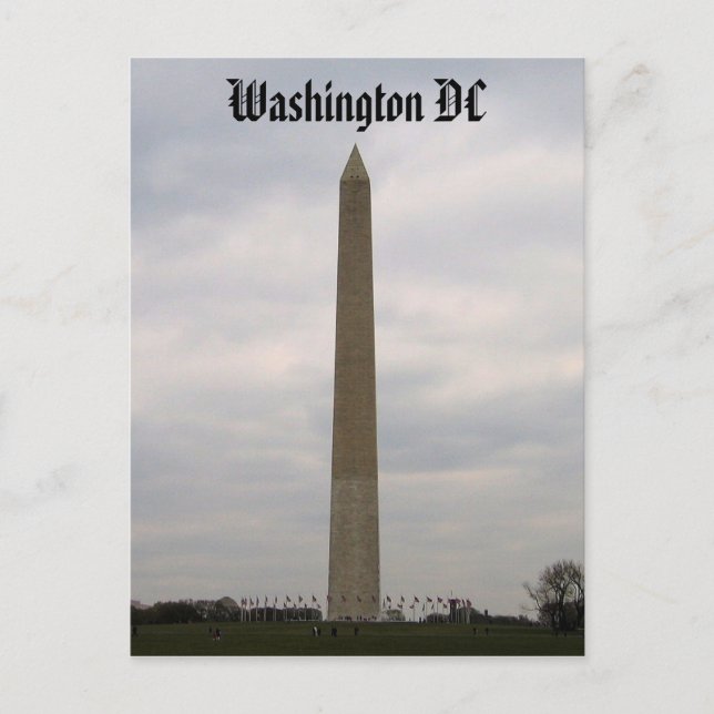 Washington Monument, Washington DC Postkarte (Vorderseite)