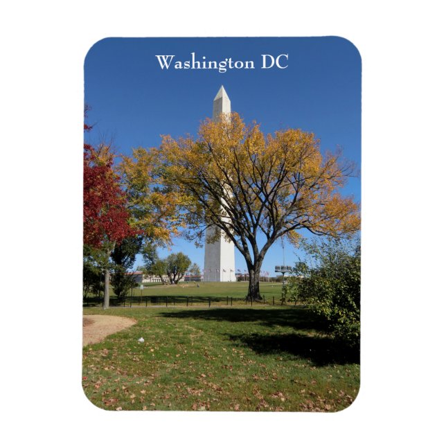 Washington Monument with Fall Color Washington DC  Magnet (Vertikal)