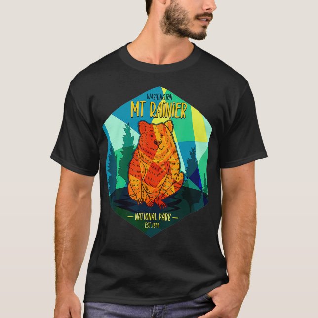 Washington Mount Rainier National Park T-Shirts Be (Vorderseite)