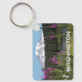 Washington Mount Rainier Wildblumen Foto Schlüsselanhänger