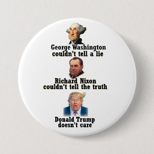 Washington, Nixon und Trump Button