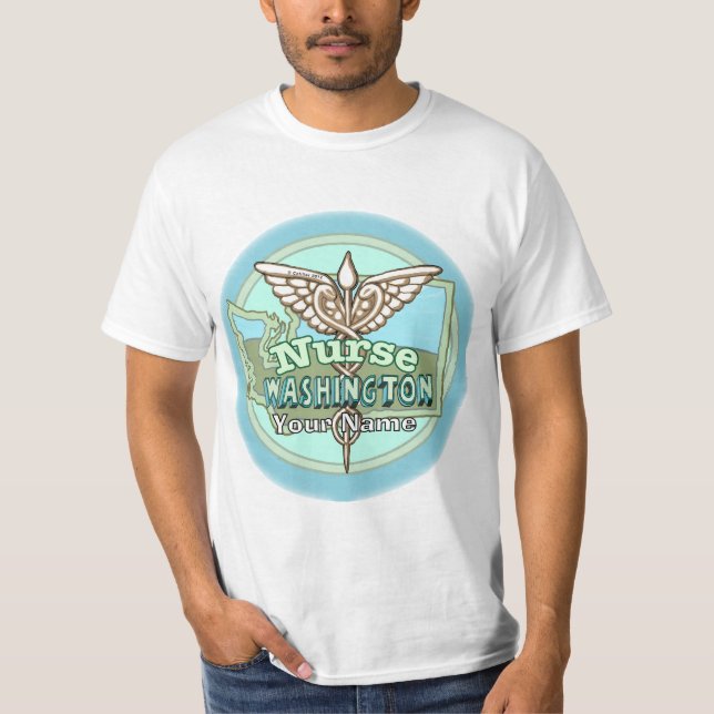 Washington Nurse Caduceus T-Shirt (Vorderseite)