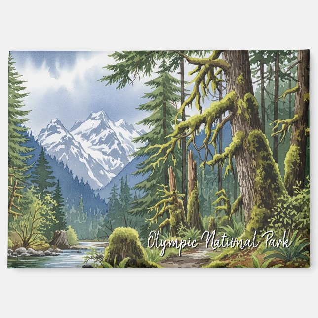 Washington olympischer Nationalpark mit Regenwald Magnet (Vorderseite)