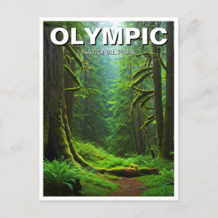 Washington olympischer Nationalpark mit Regenwald Postkarte