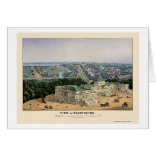 Washington, panoramische Karte DCs - 1852