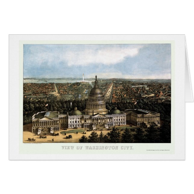 Washington, panoramische Karte DCs - 1871 (Vorderseite (Horizontal))
