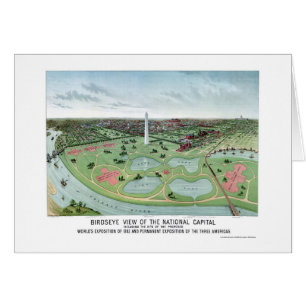 Washington, panoramische Karte DCs - 1888