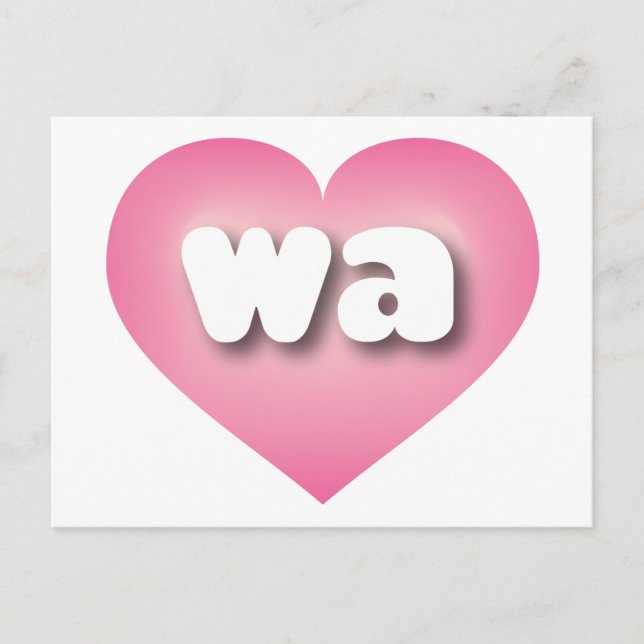 Washington pink fade heart - I Liebe war Postkarte (Vorderseite)