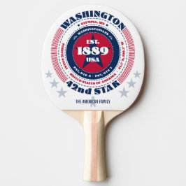 Washington Pride Circular Typografy Monogram Tischtennis Schläger