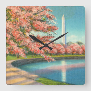 Washington Quadratische Wanduhr