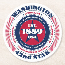 Washington Red White Blue Typografie