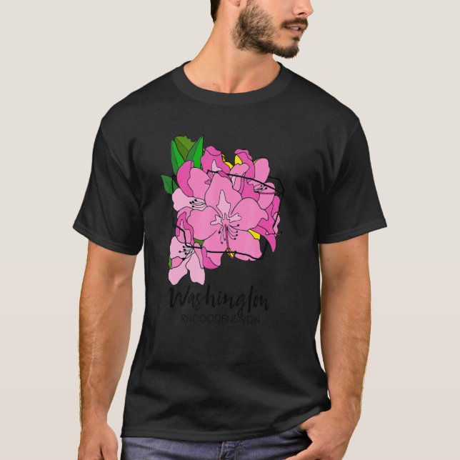 Washington Rhododendron Flower T-Shirt (Vorderseite)