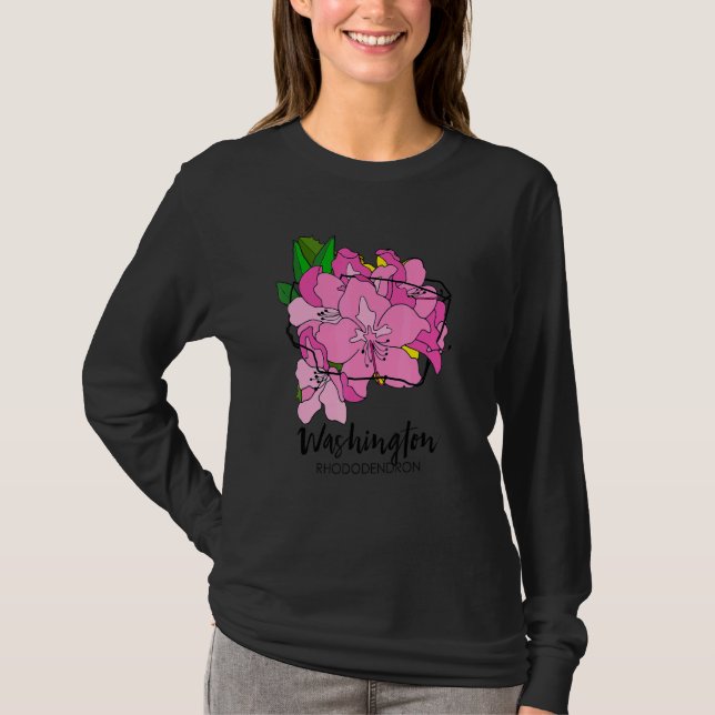 Washington Rhododendron Flower T-Shirt (Vorderseite)