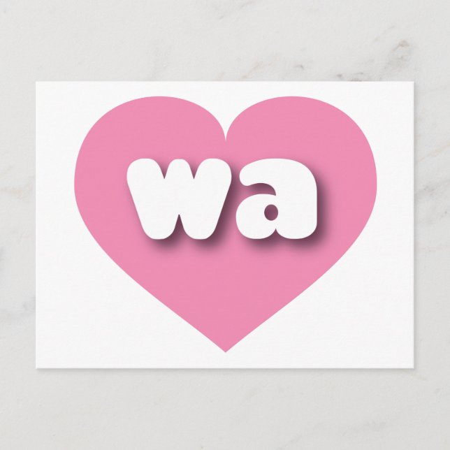 Washington - Rosa Herz - I Liebe Postkarte (Vorderseite)
