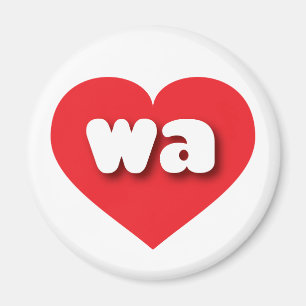 Washington - Rotes Herz - I Liebe Magnet