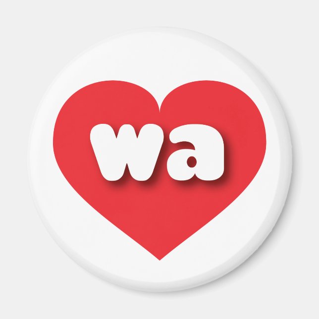 Washington - Rotes Herz - I Liebe Magnet (Vorne)